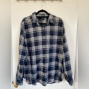 7 For All Mankind Plaid Long Sleeve Button Down - XL